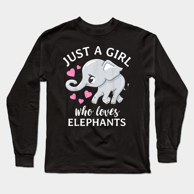 Just A Girl Who Loves Elephants Long Sleeve T-Shirt by Charlotte123